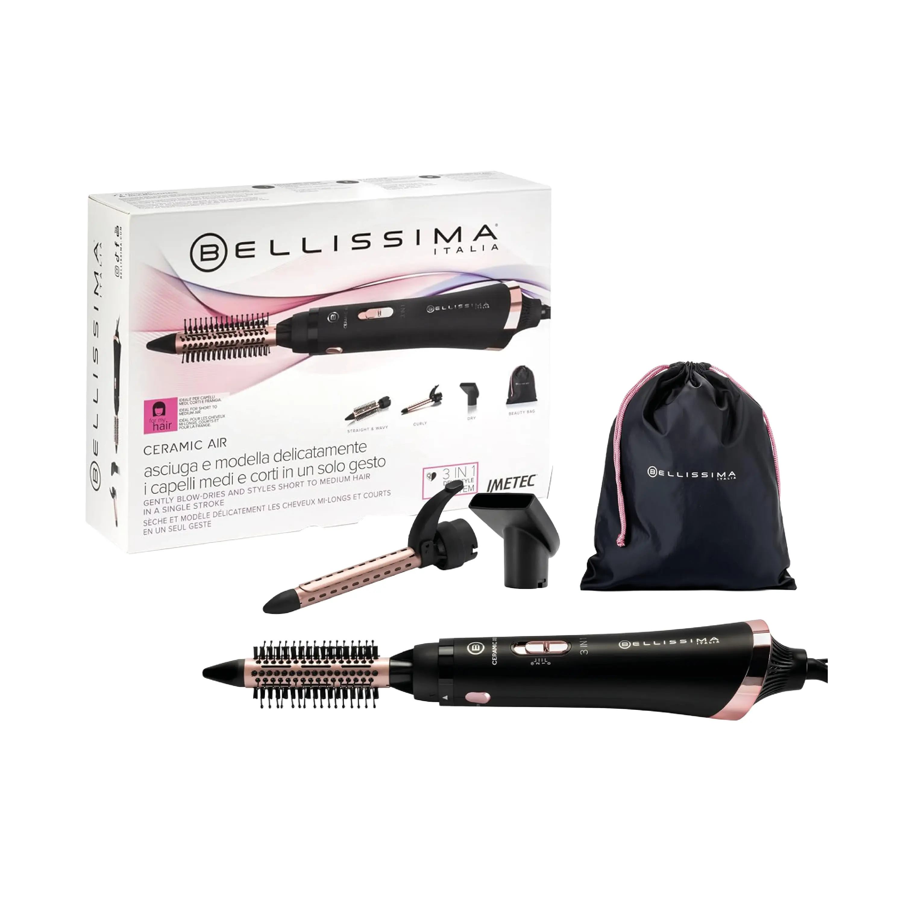 CEPILLO DE AIRE BELLISSIMA 3 EN 1 CERAMIC AIR